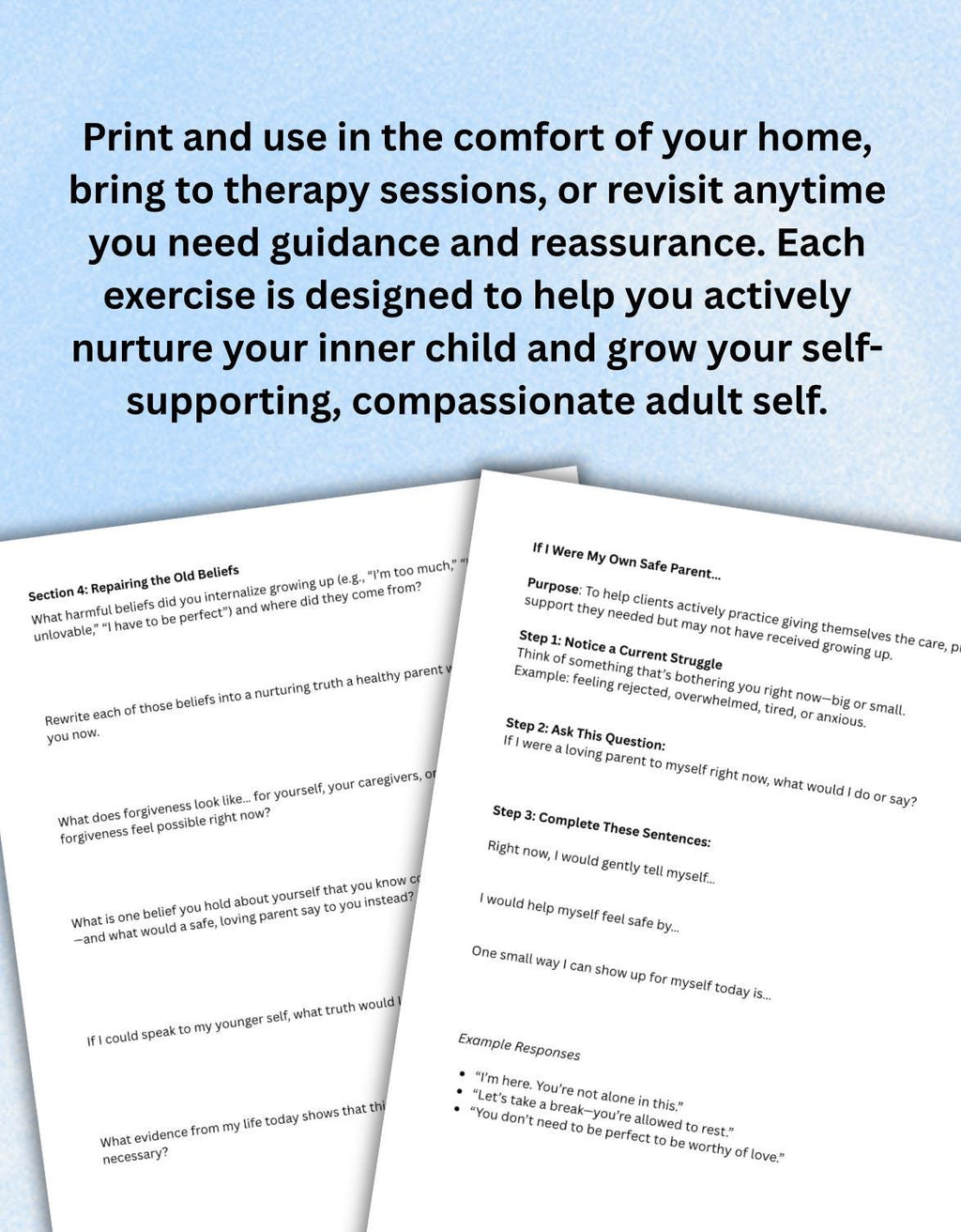 Inner Child Healing Worksheet: Reparenting the Self (PDF)