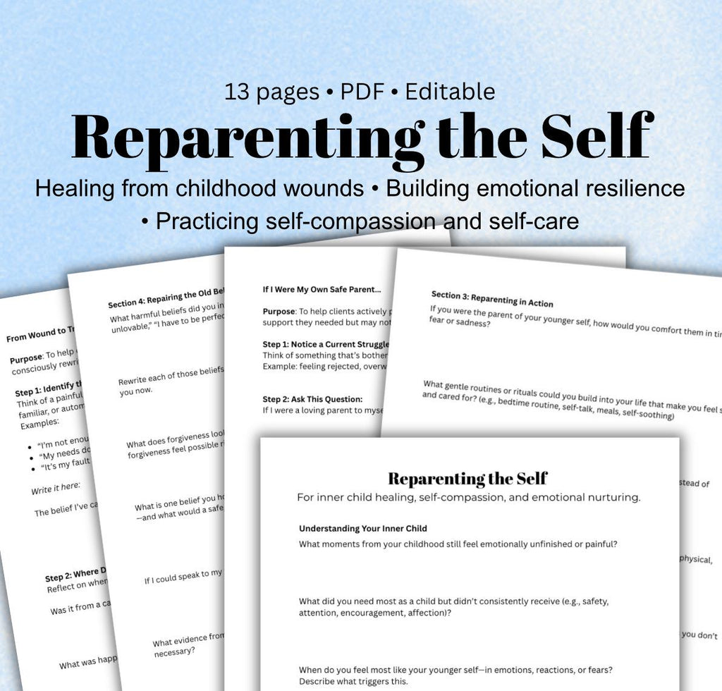 Inner Child Healing Worksheet: Reparenting the Self (PDF)