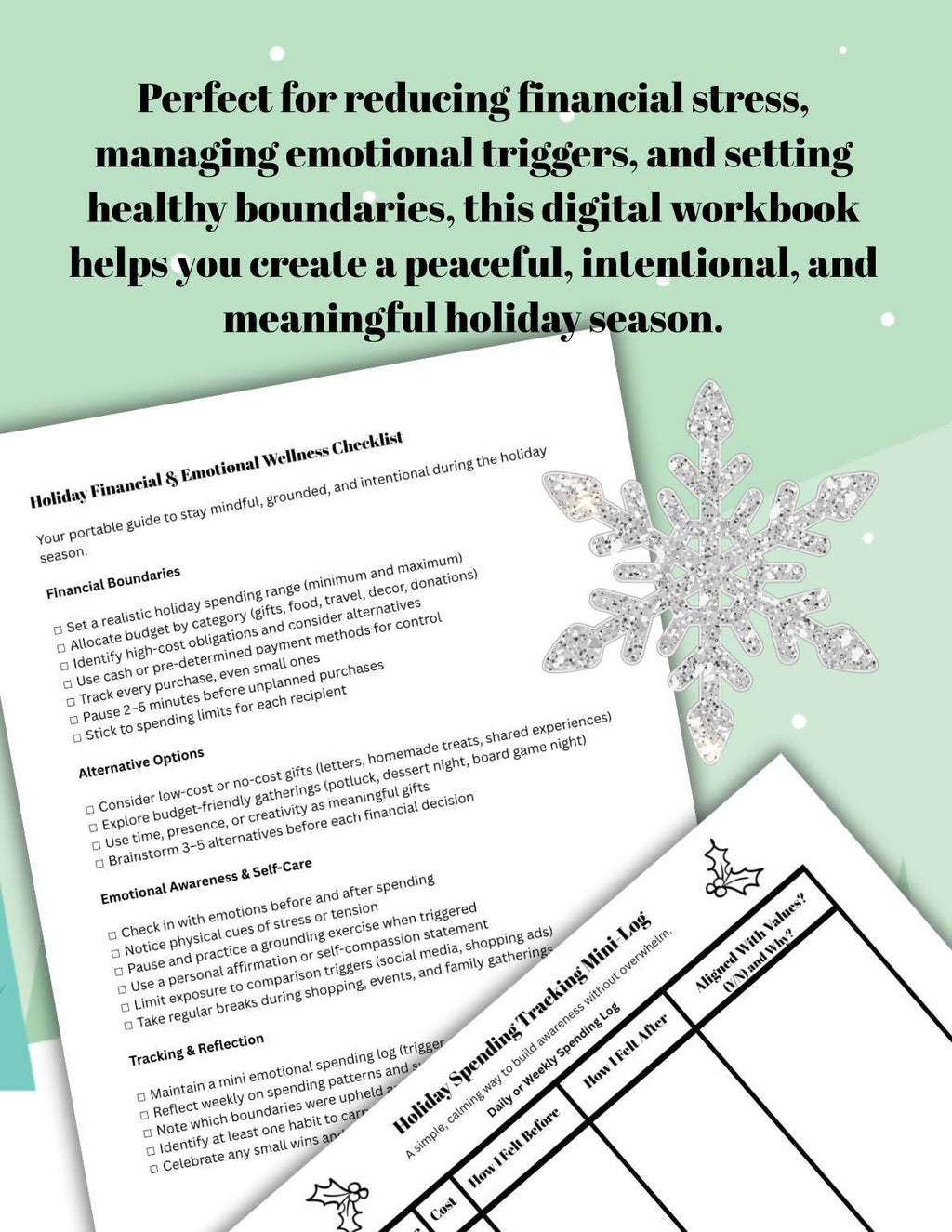 Holiday Financial & Emotional Wellness Workbook, Reduce Stress (PDF)