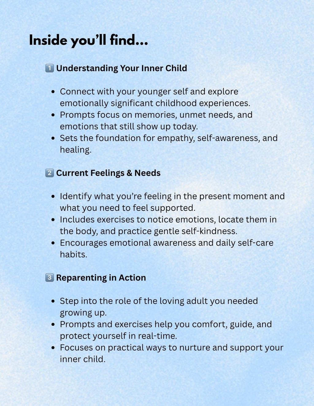 Inner Child Healing Worksheet: Reparenting the Self (PDF)