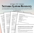 The Regulated Self Nervous System Recovery Toolkit Digital Workbook for Stress Relief, Emotional Regulation Mindfulness