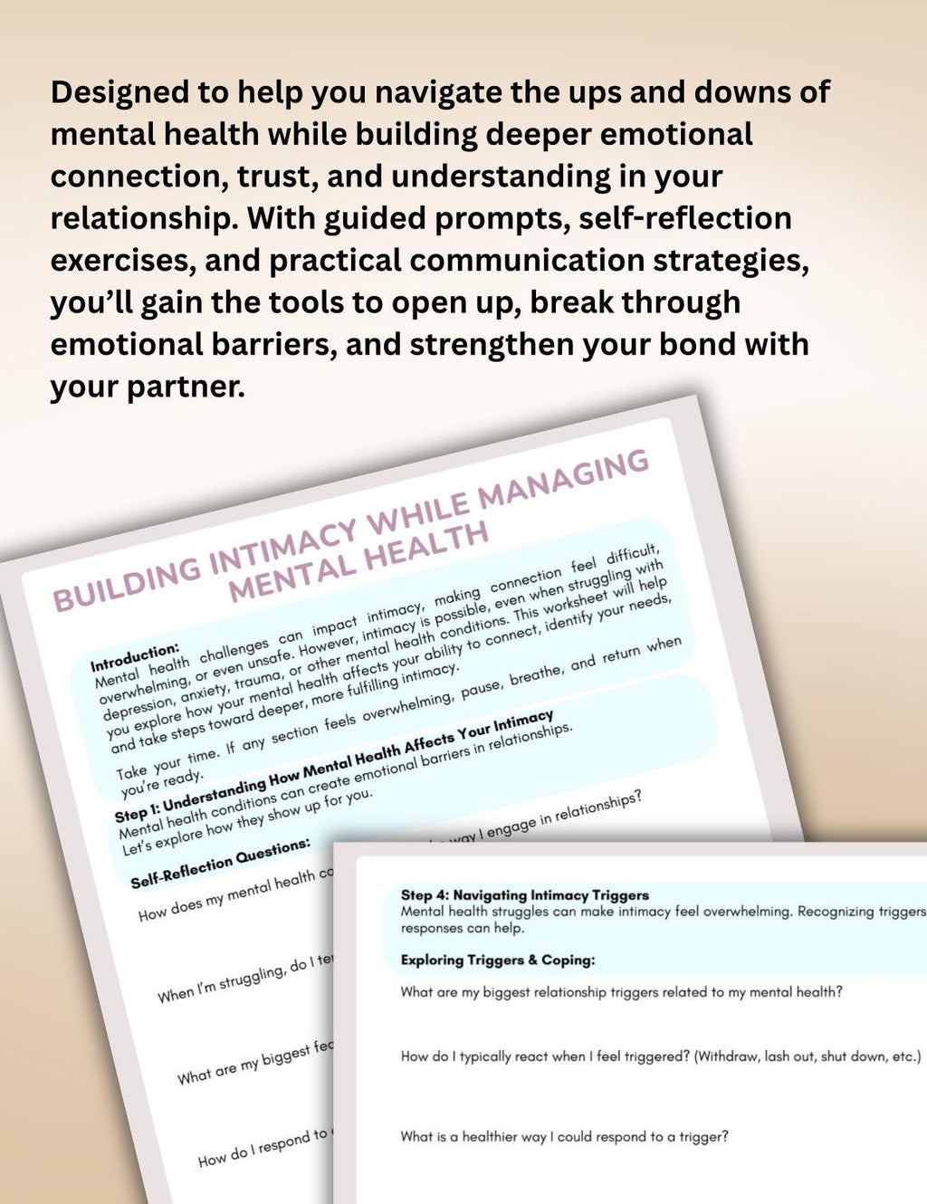Intimacy and Mental Health Worksheet Bundle Strengthening Relationships Through Communication Pschological Blocks Building Connection