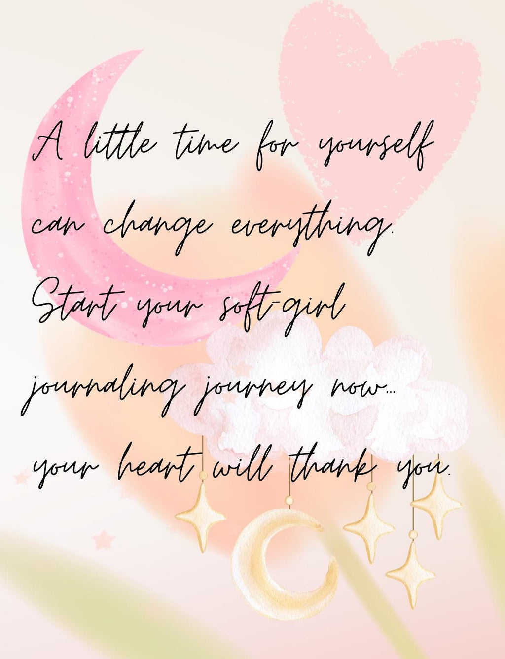 Soft Girl Journal Prompts: Self-Love, Mindfulness (Digital Download)