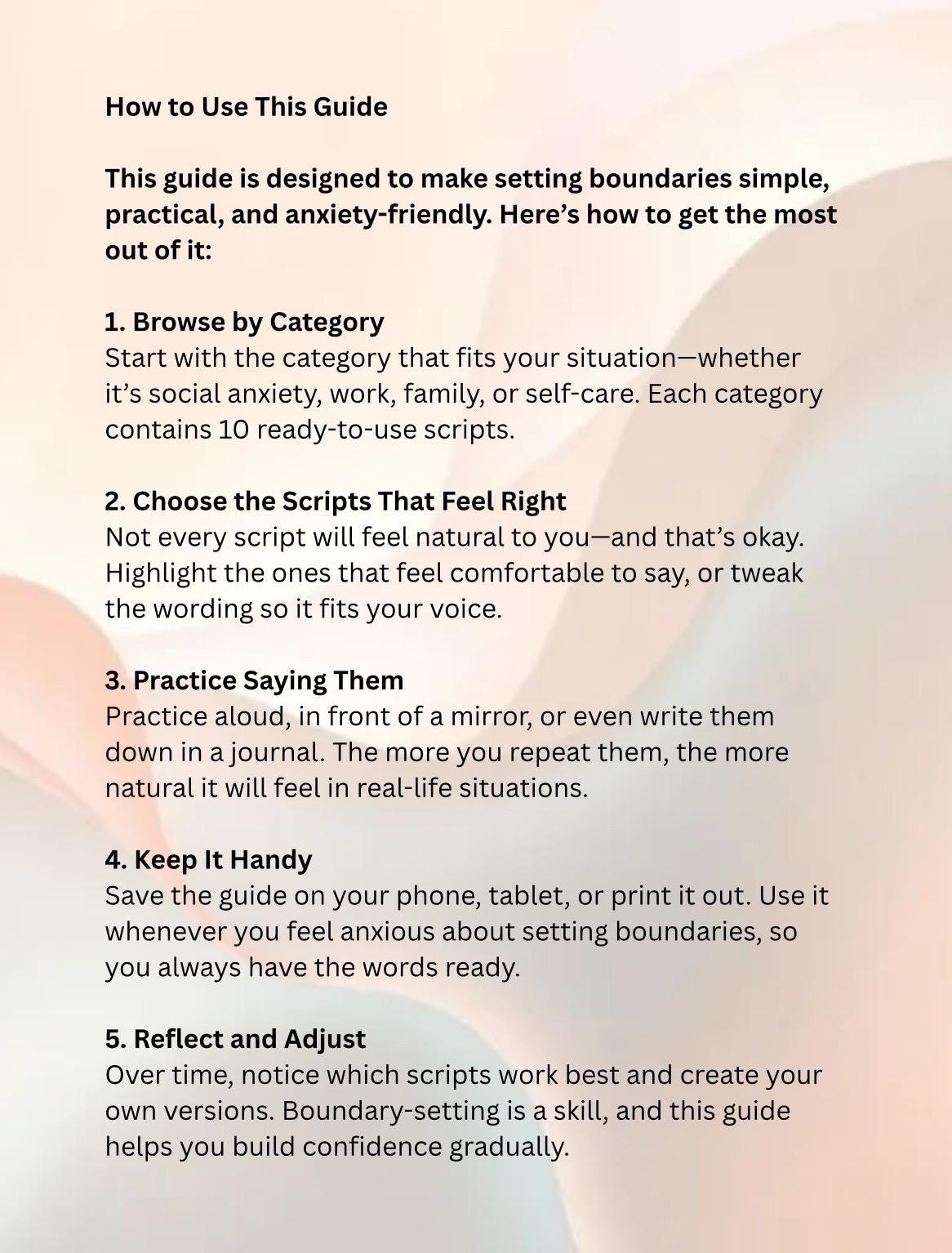 Anxiety Boundary Scripts, Saying No Guide (Digital Download)