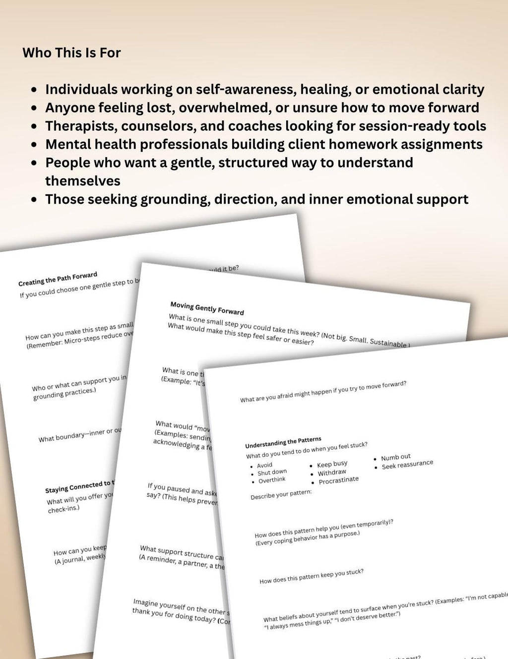 Getting Unstuck Workbook: Mental Health, Self-Care (PDF)