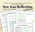 New Year Mental Health Worksheet | Self-Reflection, Healing, Emotional Growth, Mindfulness, Intentions, Printable Planner