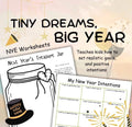 Kids New Year Intentions Worksheet: Treasure Jar Activity (PDF) Children’s 2026 NYE game