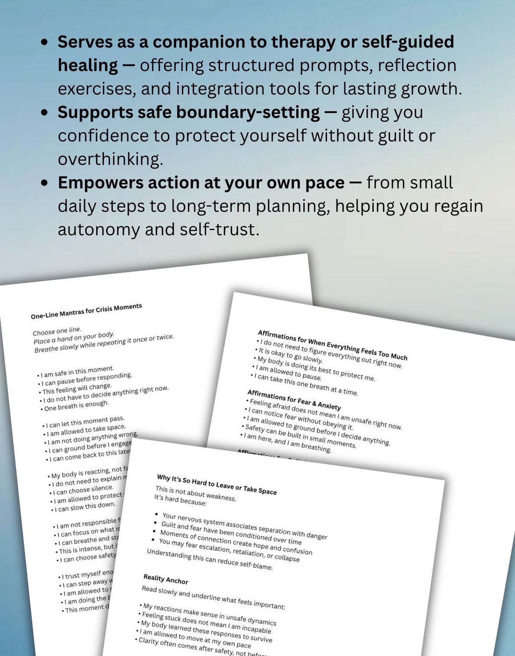 Separation Abuse Worksheet Emotional Healing, Boundary Setting & Coping Workbook Domestic Abusive Relationship Emotional Abuse Recovery