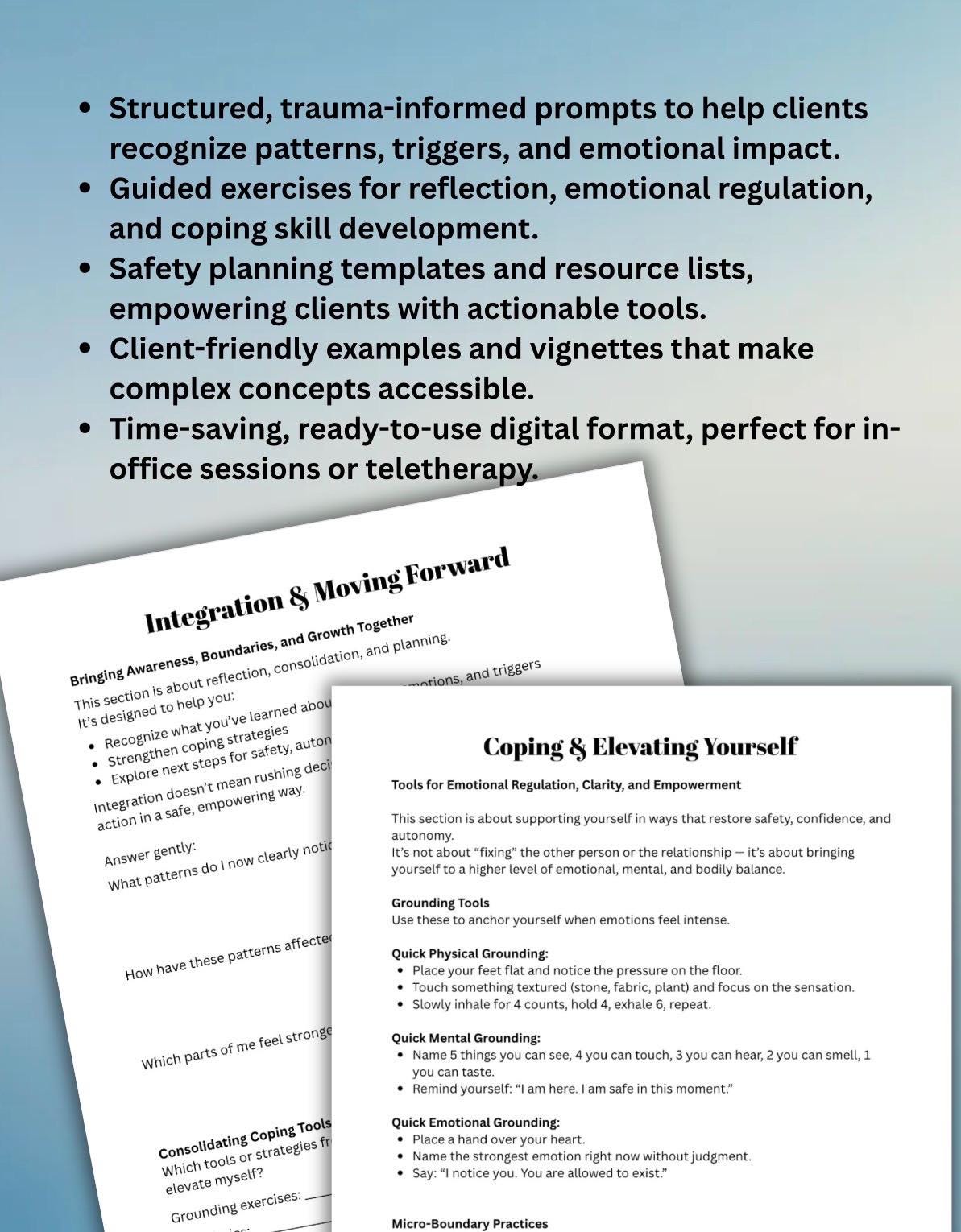 Separation Abuse Worksheet Emotional Healing, Boundary Setting & Coping Workbook Domestic Abusive Relationship Emotional Abuse Recovery