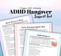 ADHD Hangover Recovery Worksheet Overstimulation & Burnout Support Nervous System Reset Digital Download