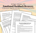 Emotional Flashback Recovery Workbook, Trauma-Informed Self-Regulation (PDF Downloadable)
