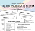 Trauma Stabilization Emotional Safety Toolkit for Therapists Client Worksheets, Session Scripts  In-Session Prompts Trauma-Informed