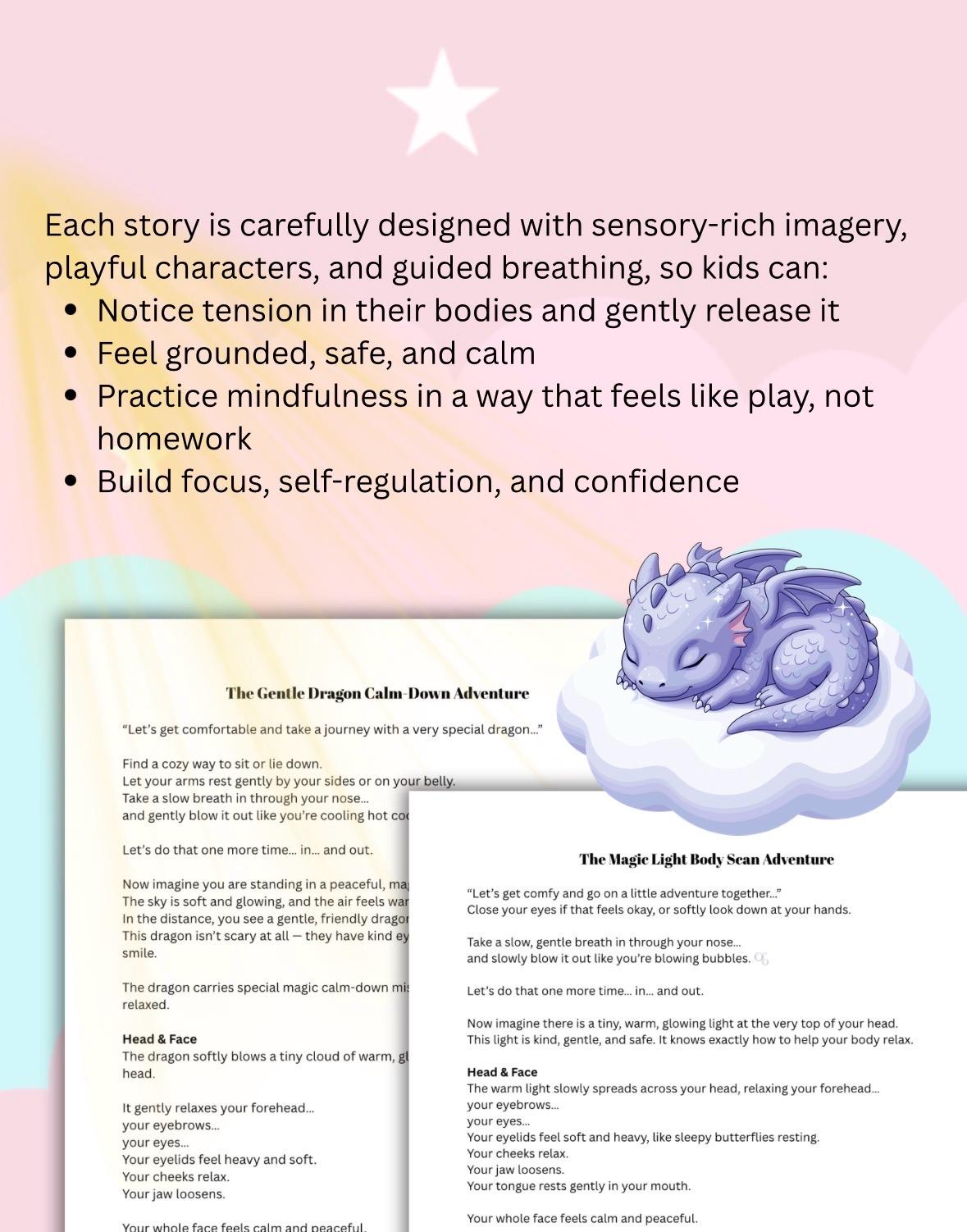 Guided Body Scan Stories for Kids: Mindfulness Adventures (Ages 4-10) (PDF, 25 Pages)