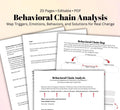 DBT Behavioral Chain Analysis Worksheet: Emotional Regulation Tools (PDF Download)