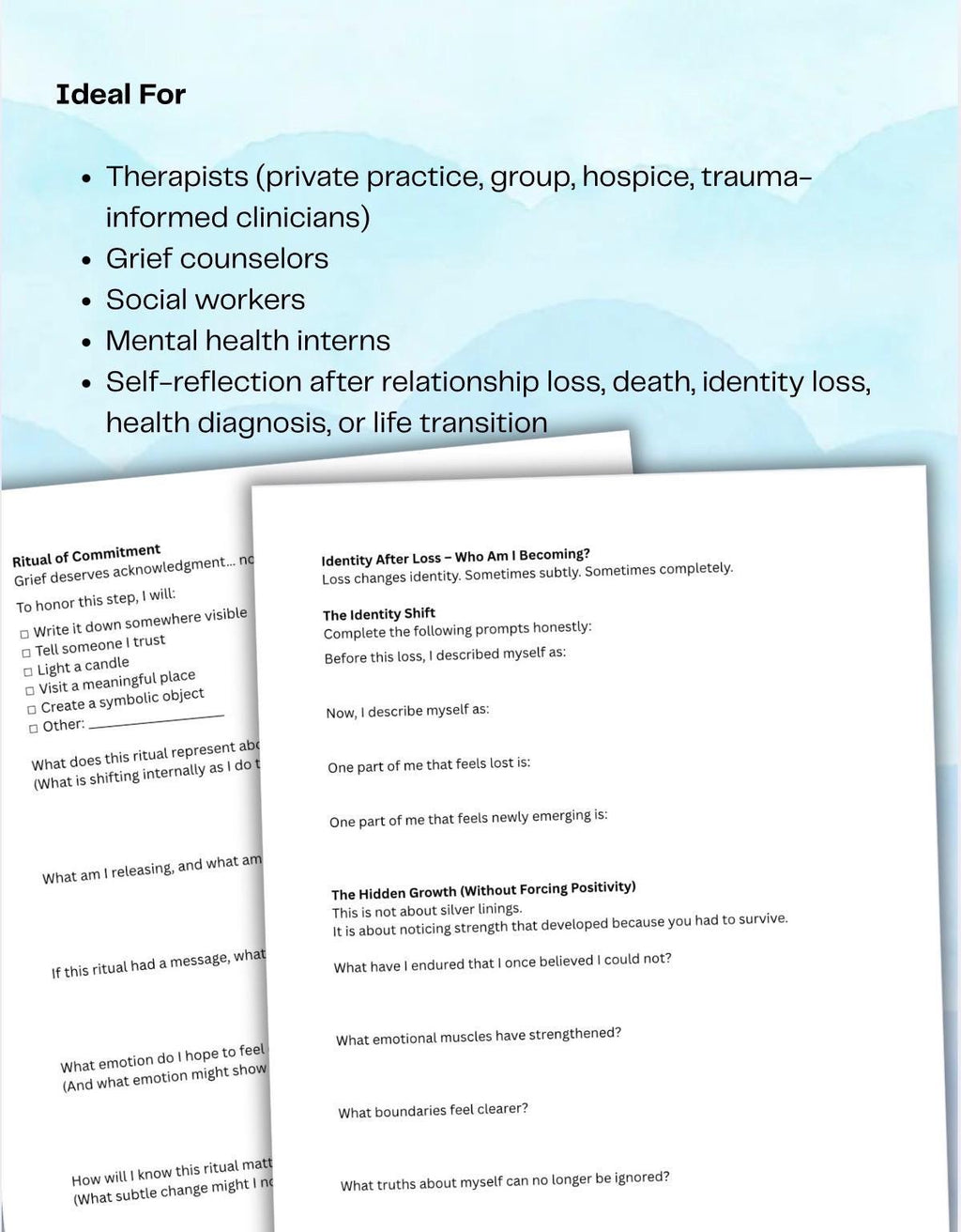 Meaning Reconstruction After Loss Workbook Grief Therapy Worksheet Narrative Therapy Tool Continuing Bonds Prolonged Grief Support