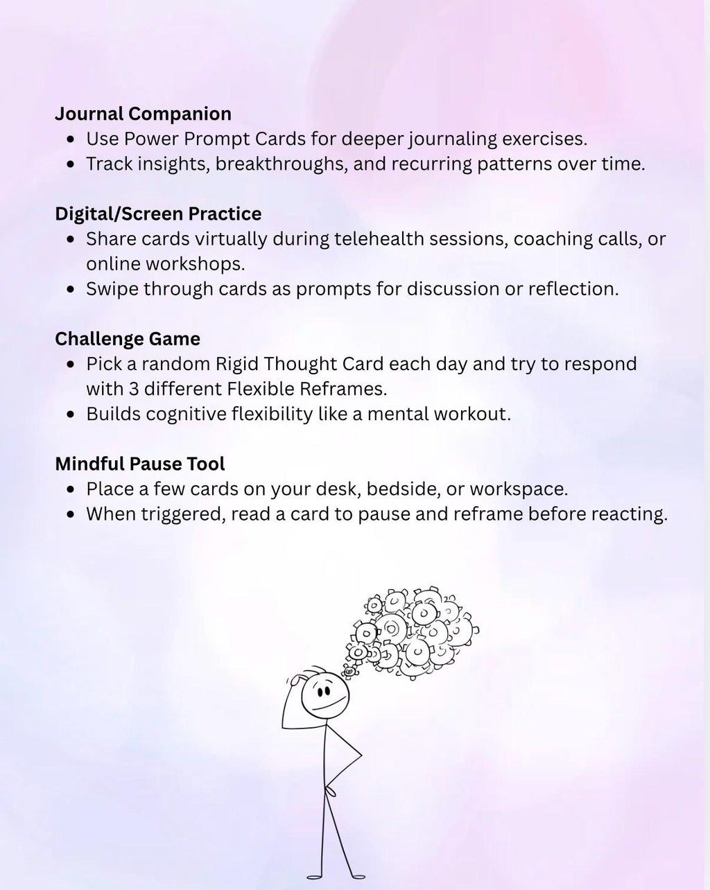 CBT Flash Cards – Cognitive Flexibility Deck for Self-Help Therapy Tool Emotional Resilience