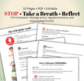 Stress Tolerance Skill Builder STR Distress Tolerance Worksheet Stop Take a Breath Reflect Respond CBT & DBT Digital Download Print