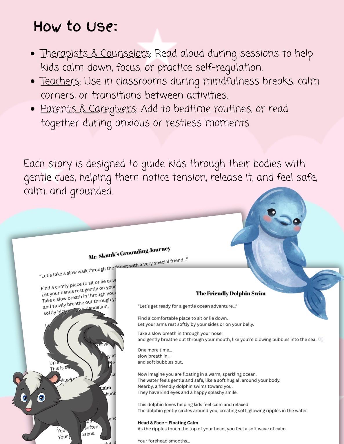 Guided Body Scan Stories for Kids: Mindfulness Adventures (Ages 4-10) (PDF, 25 Pages)