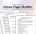 Schema Trigger Identifier Worksheet, Emotional Awareness Self-Help (Printable PDF)