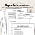 Hyper-Independence Worksheet Boundaries, Self-Reflection, Coping Skills & Role-Play Exercises Therapy Tool for Personal Growth